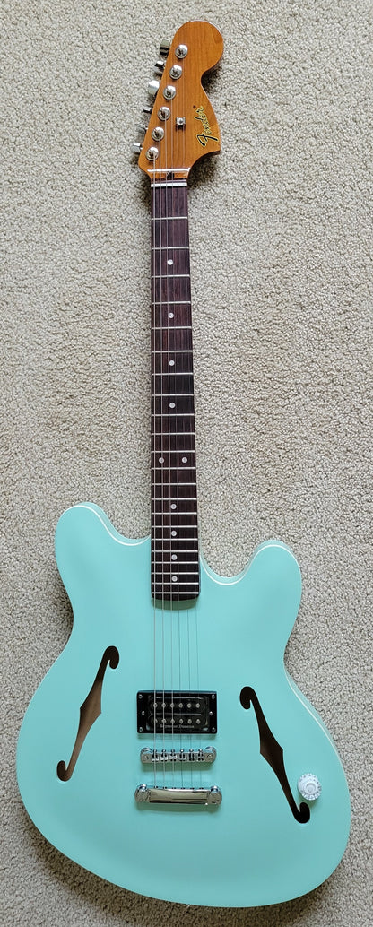 Fender Tom DeLonge Starcaster Electric Guitar, Surf Green, Hard Shell Case