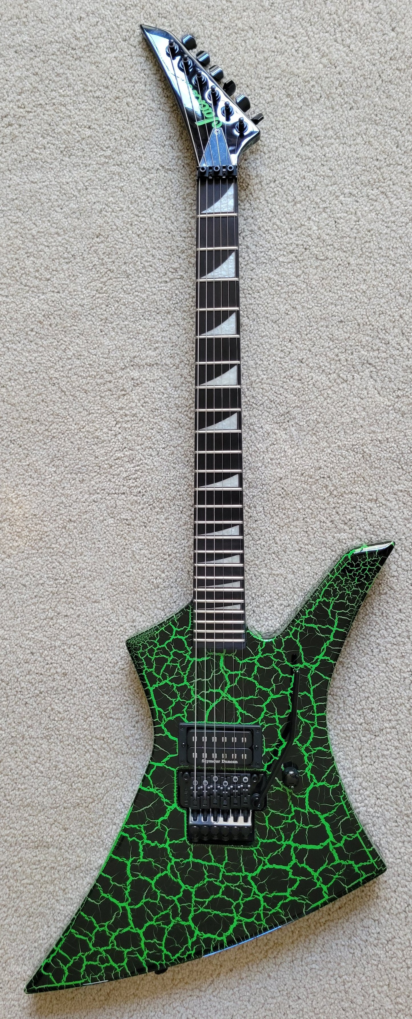 Jackson Pro Series Signature Brandon Ellis Kelly Electric Guitar, Green Crackle, New Gig Bag