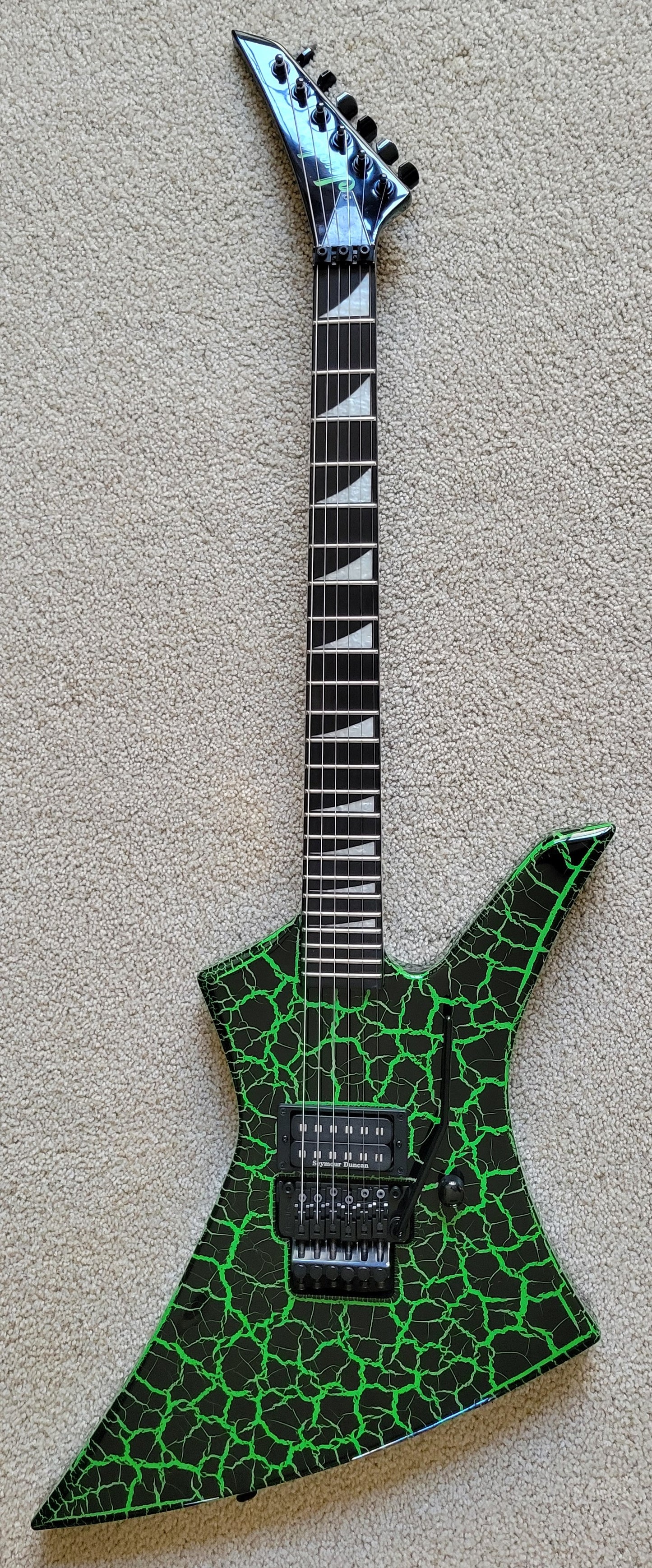 Jackson Pro Series Signature Brandon Ellis Kelly Electric Guitar, Green Crackle, New Gig Bag