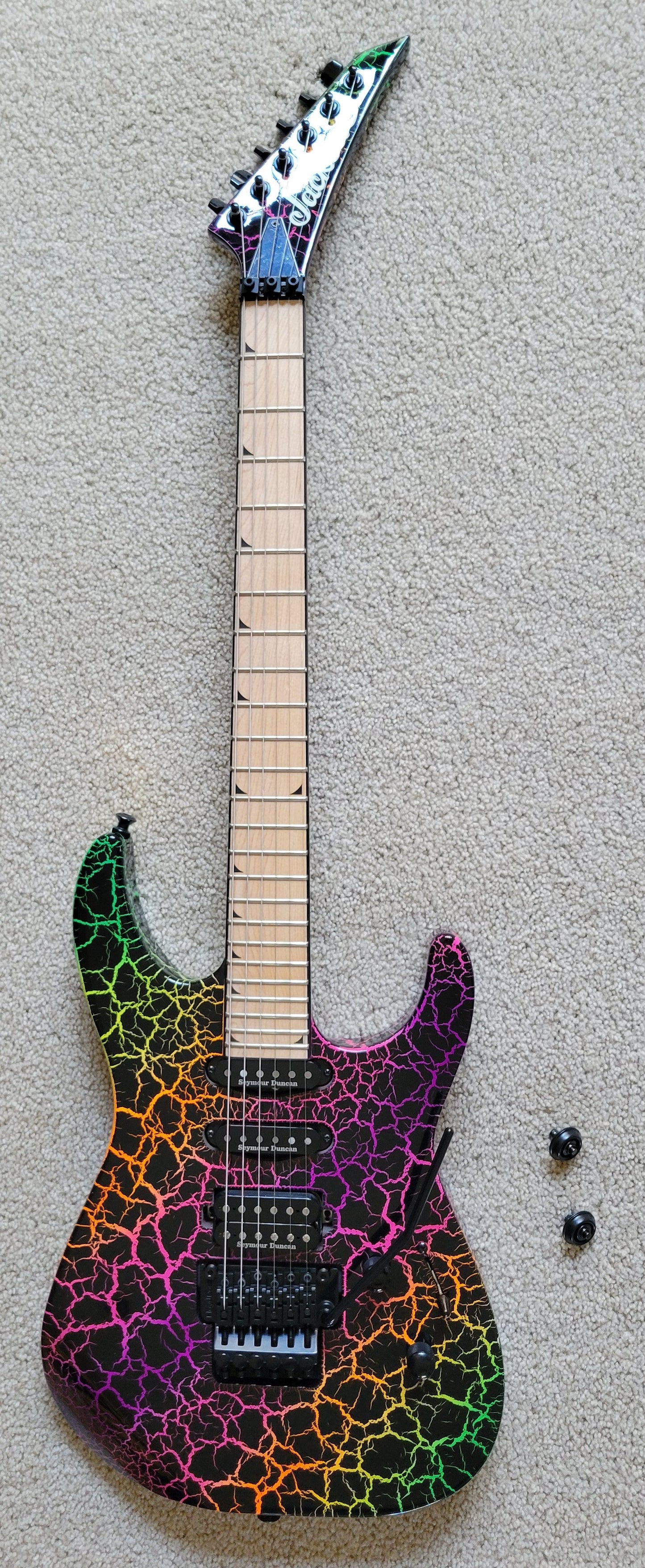 Jackson Pro Series Soloist SL3M Rainbow Crackle Electric Guitar