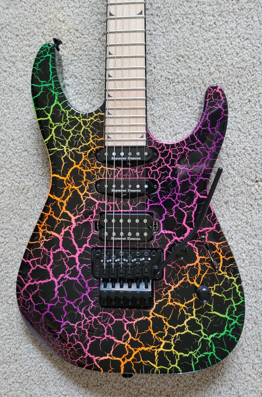 Jackson Pro Series Soloist SL3M Rainbow Crackle Electric Guitar