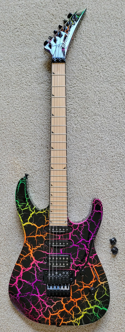 Jackson Pro Series Soloist SL3M Rainbow Crackle Electric Guitar