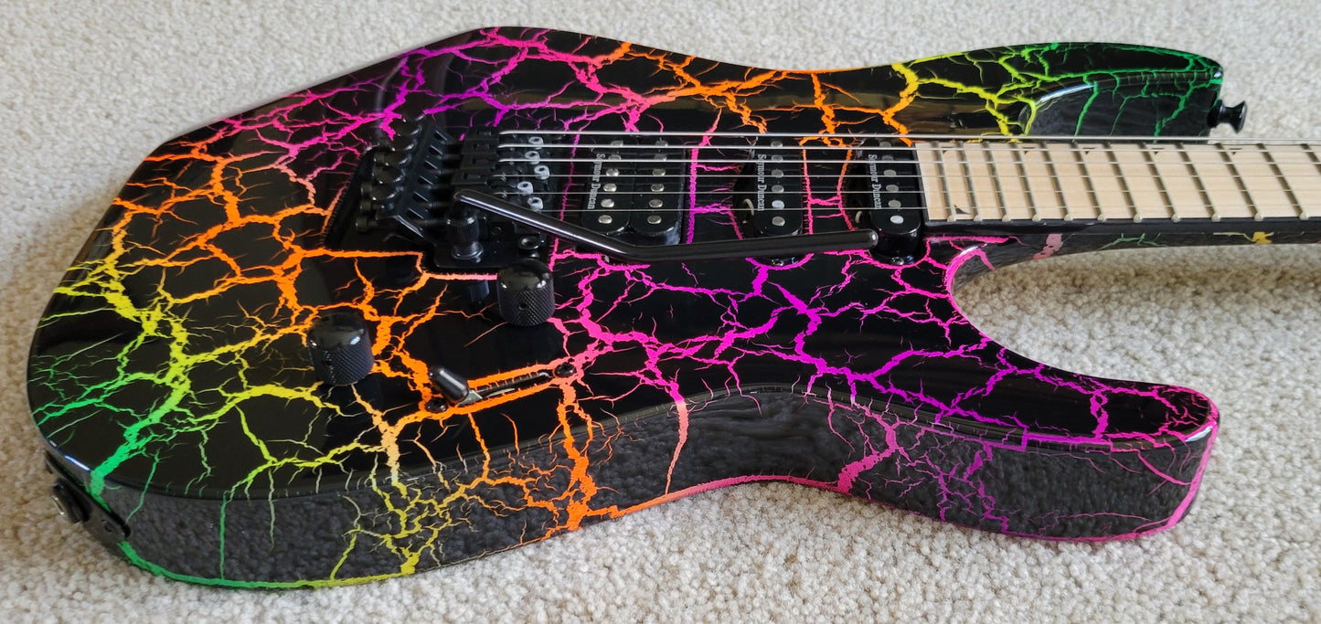 Jackson Pro Series Soloist SL3M Rainbow Crackle Electric Guitar