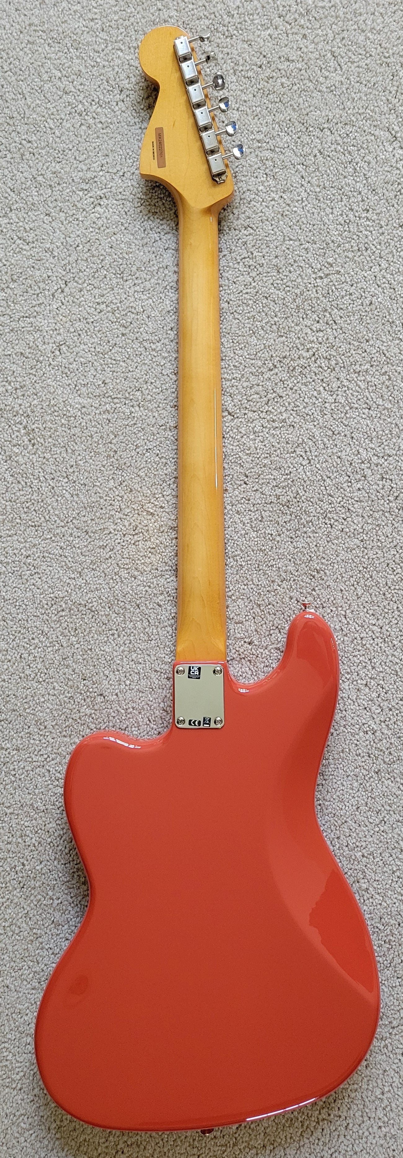 Fender Vintera II '60s Bass VI Electric Guitar, Fiesta Red, Fender Gig Bag