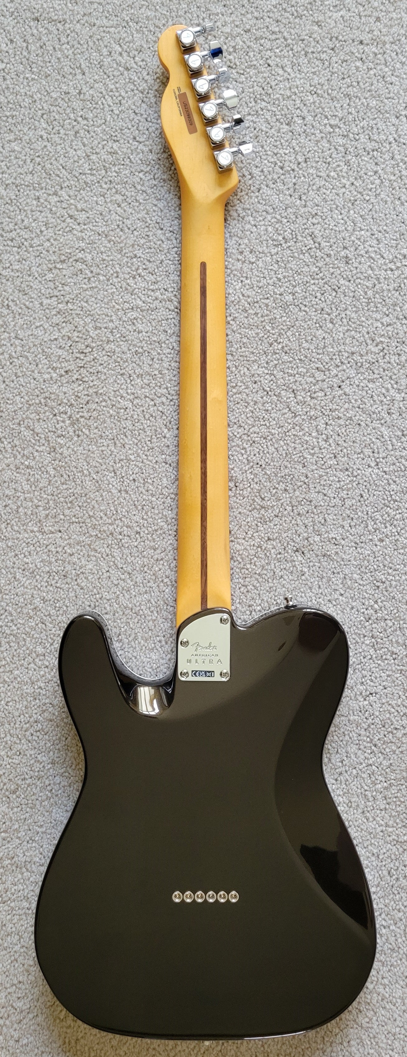 Fender American Ultra Telecaster Electric Guitar, Texas Tea, Premium Molded Hardshell Case