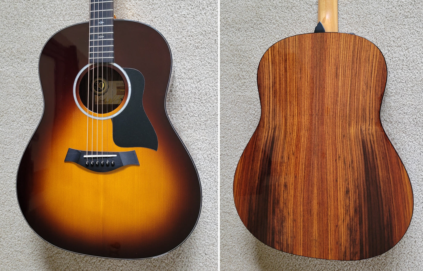 Taylor 217e-SB Plus LTD 50th Anniversary Acoustic Electric Guitar, Tobacco Sunburst, Taylor Case