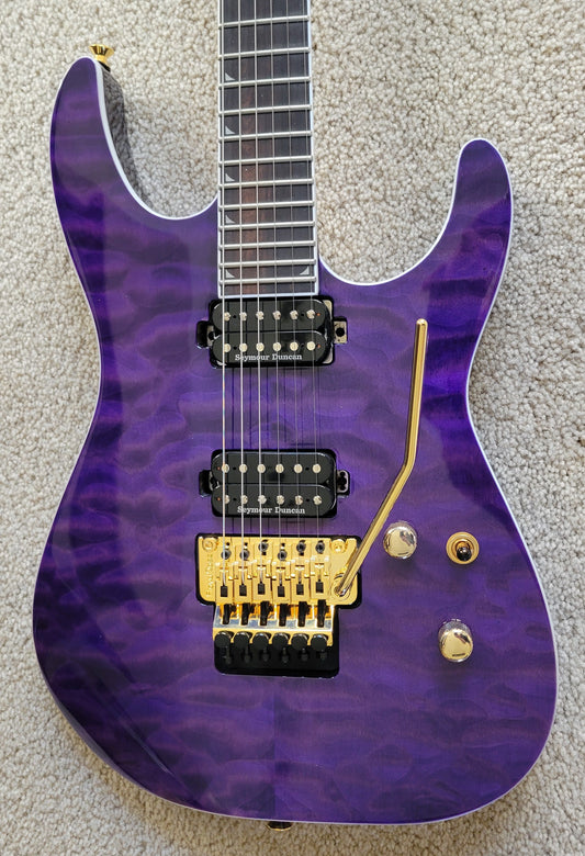 Jackson Pro Series Soloist SL2Q MAH Electric Guitar, Transparent Purple, New Hard Shell Case