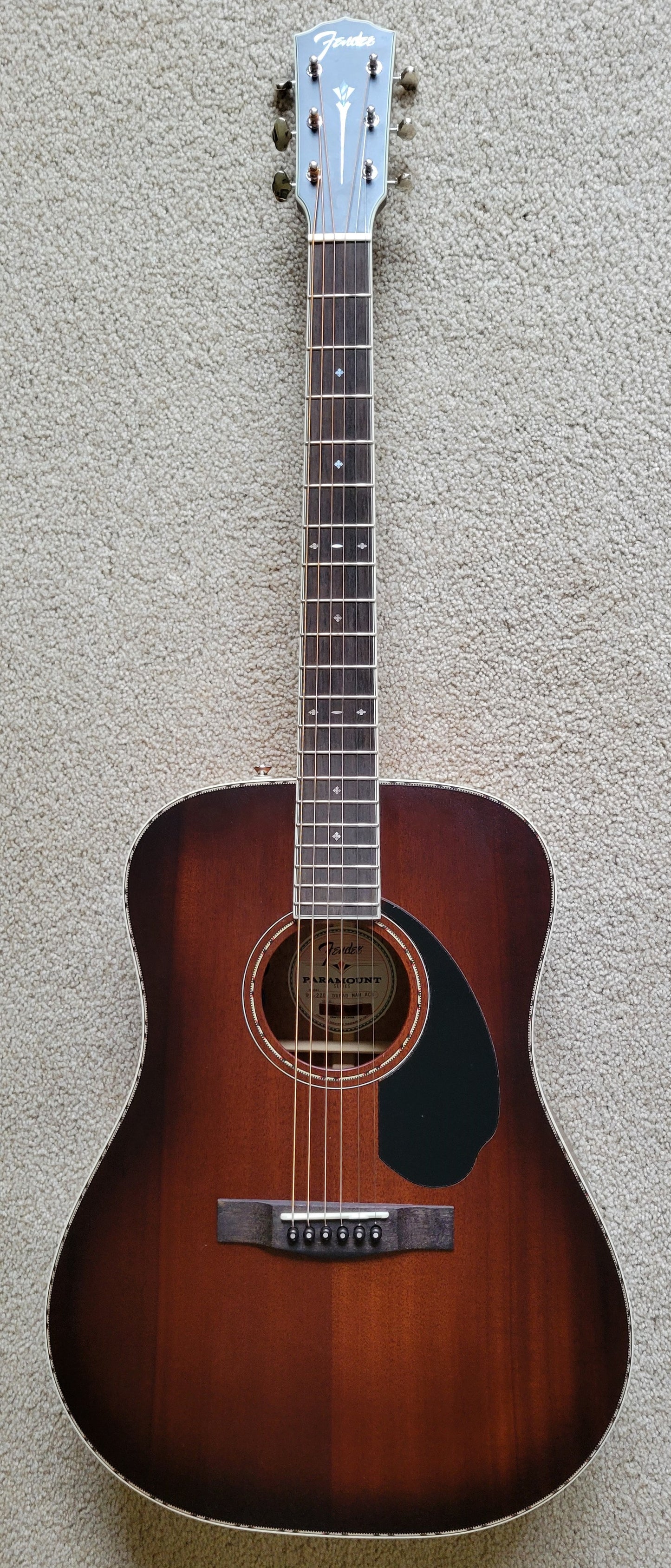 Fender PD-220E Dreadnought Acoustic Electric Guitar, Aged Cognac Burst, Hard Shell Case (Copy)