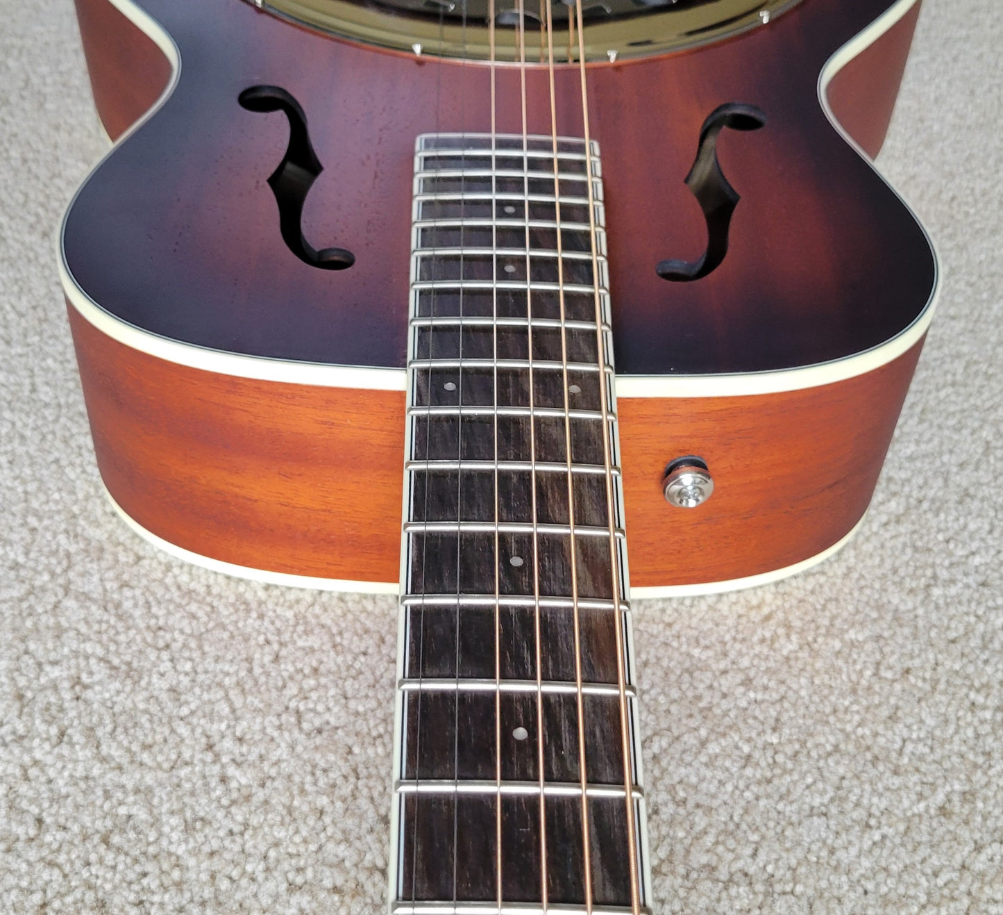 Fender PR-180E Acoustic Electric Resonator Guitar, Aged Cognac Burst, Hard Shell Case