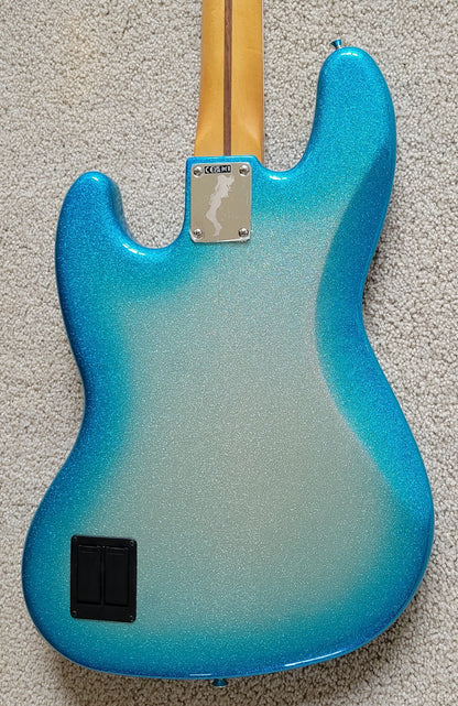 Fender Limited Player Plus x Blu DeTiger Jazz Bass Guitar, Sky Burst Sparkle, New Gig Bag