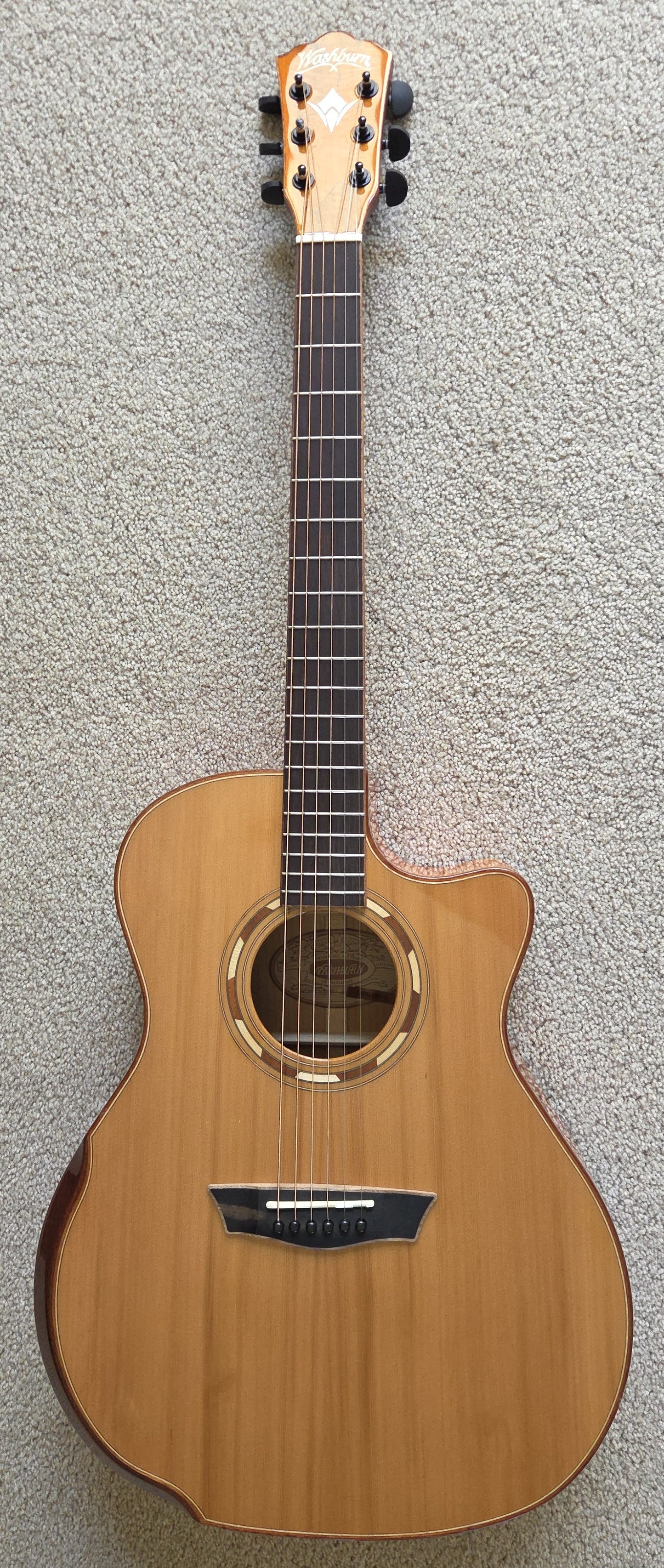 Washburn Comfort G66SCE Spalt Maple Acoustic Electric Guitar, Natural Gloss, New Gig Bag
