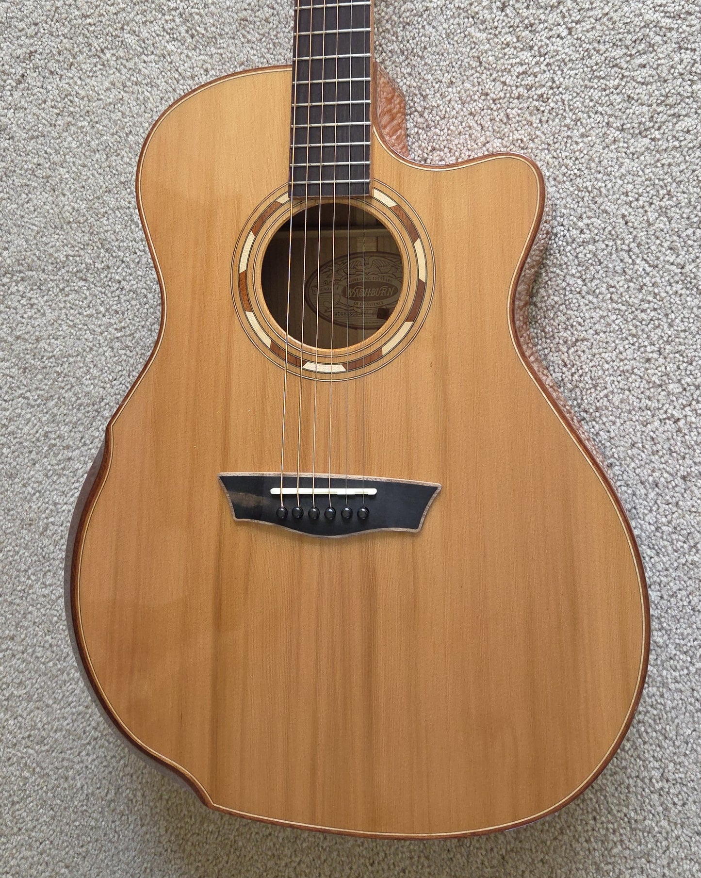 Washburn Comfort G66SCE Spalt Maple Acoustic Electric Guitar, Natural Gloss, New Gig Bag