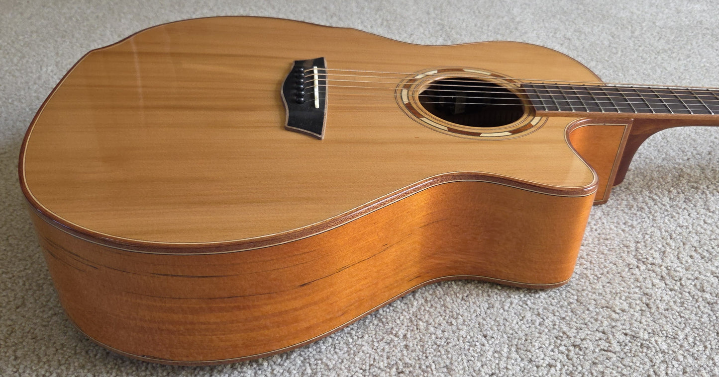 Washburn Comfort G66SCE Spalt Maple Acoustic Electric Guitar, Natural Gloss, New Gig Bag