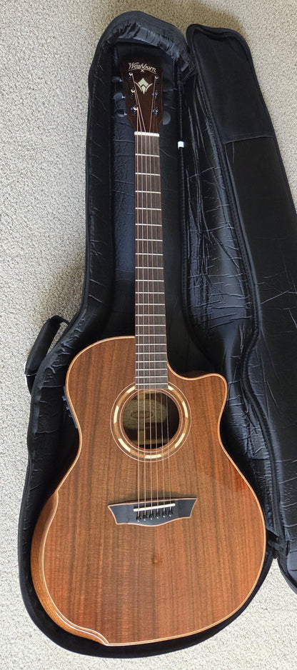 Washburn Comfort G55CE Koa Acoustic Electric Guitar, Natural Finish, New Gig Bag