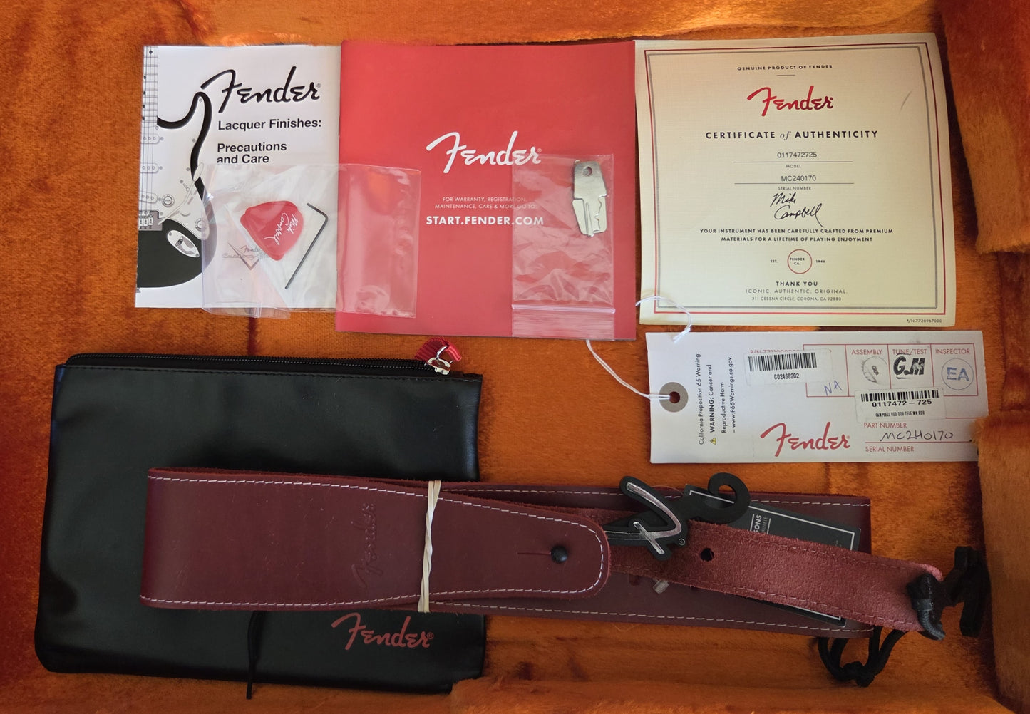 Fender Stories Collection Mike Campbell Red Dog Telecaster, Heirloom Finish, Hard Shell Case
