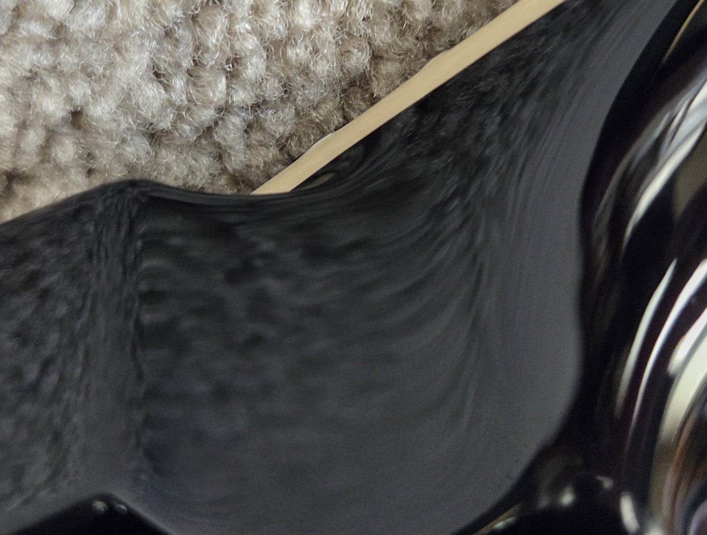 Jackson MJ Series Rhoads RR24MG Electric Guitar, Black with Yellow Pinstripes, Foam Core Fitted Case