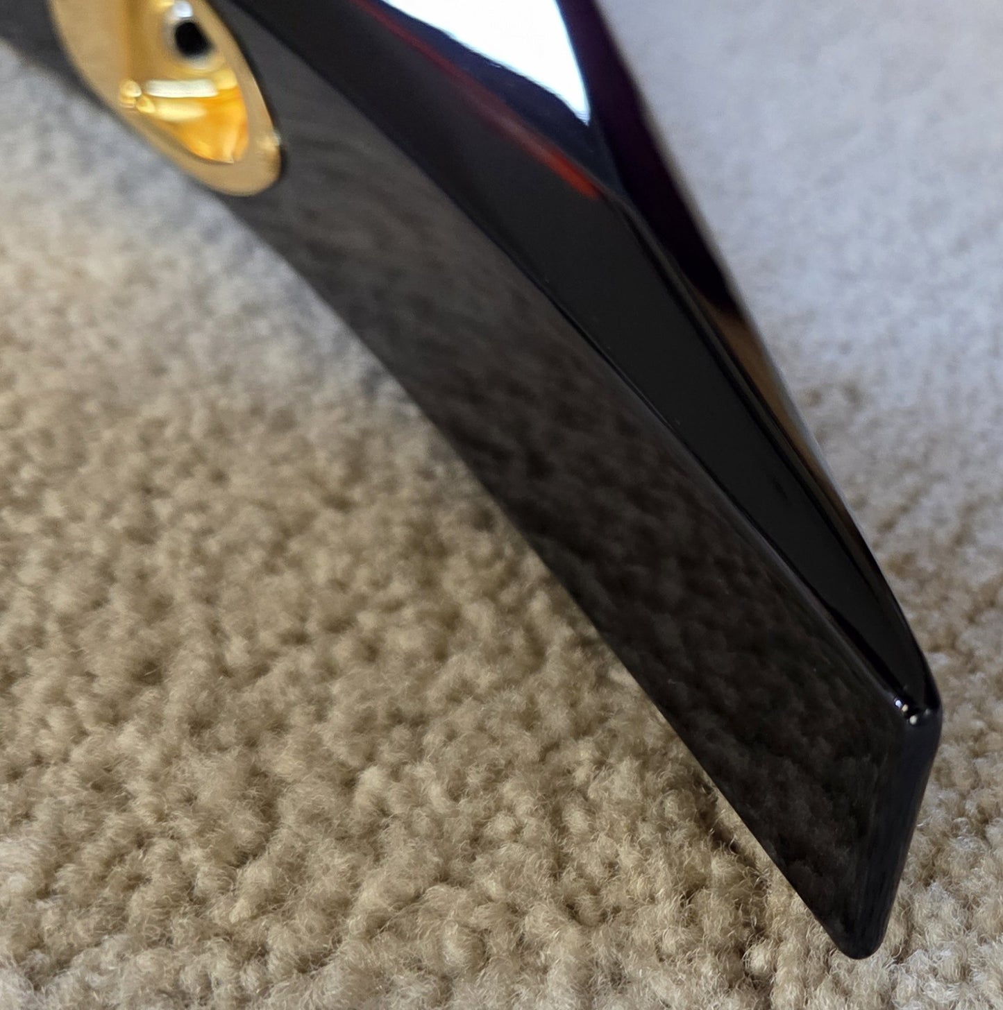 Jackson MJ Series Rhoads RR24MG Electric Guitar, Black with Yellow Pinstripes, Foam Core Fitted Case