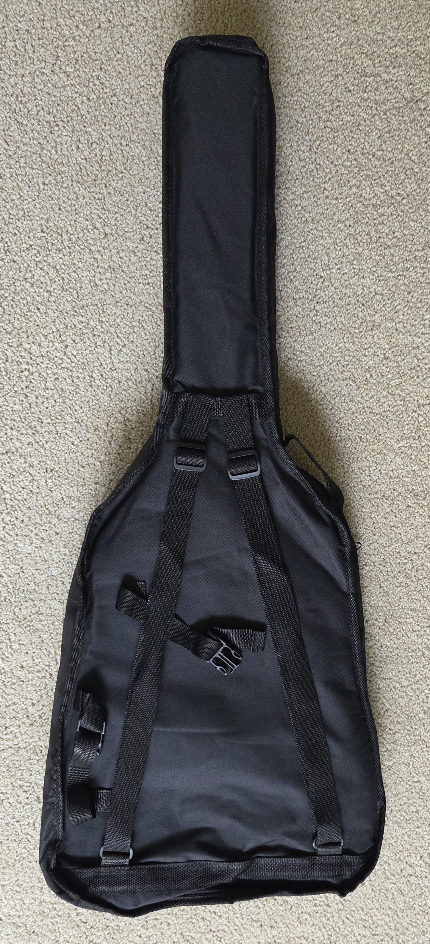 KLOS Vector Custom V-style Electric Guitar, Gold Finish, Carbon Fiber Neck, Gig Bag