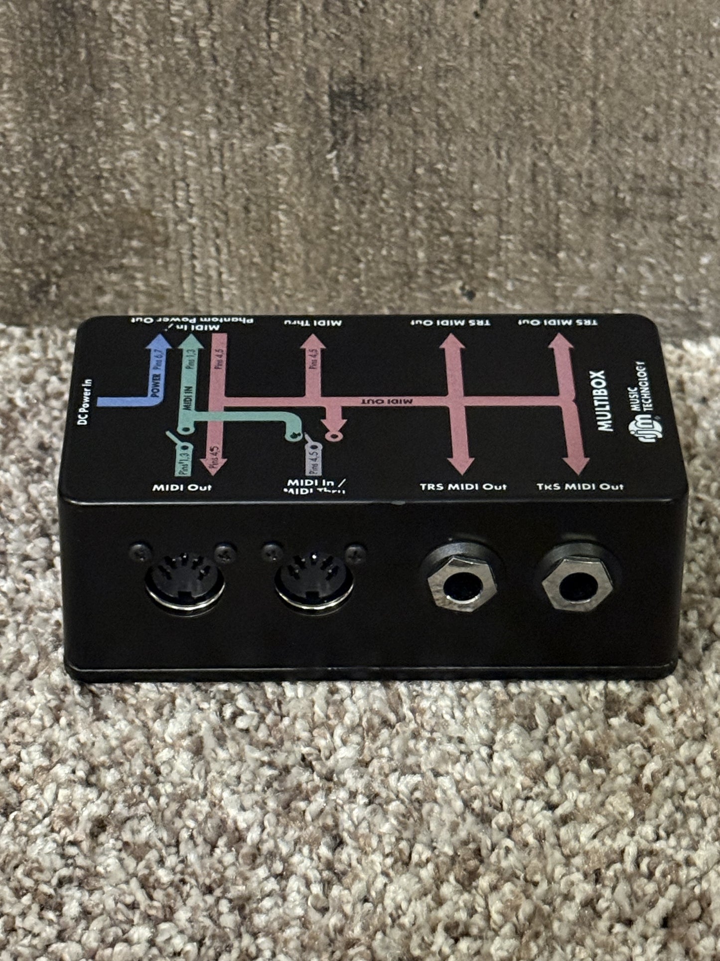 Multibox Power RJM Multibox MIDI interface, MIDI Thru Box, TRS MIDI Converter, Phanto ...