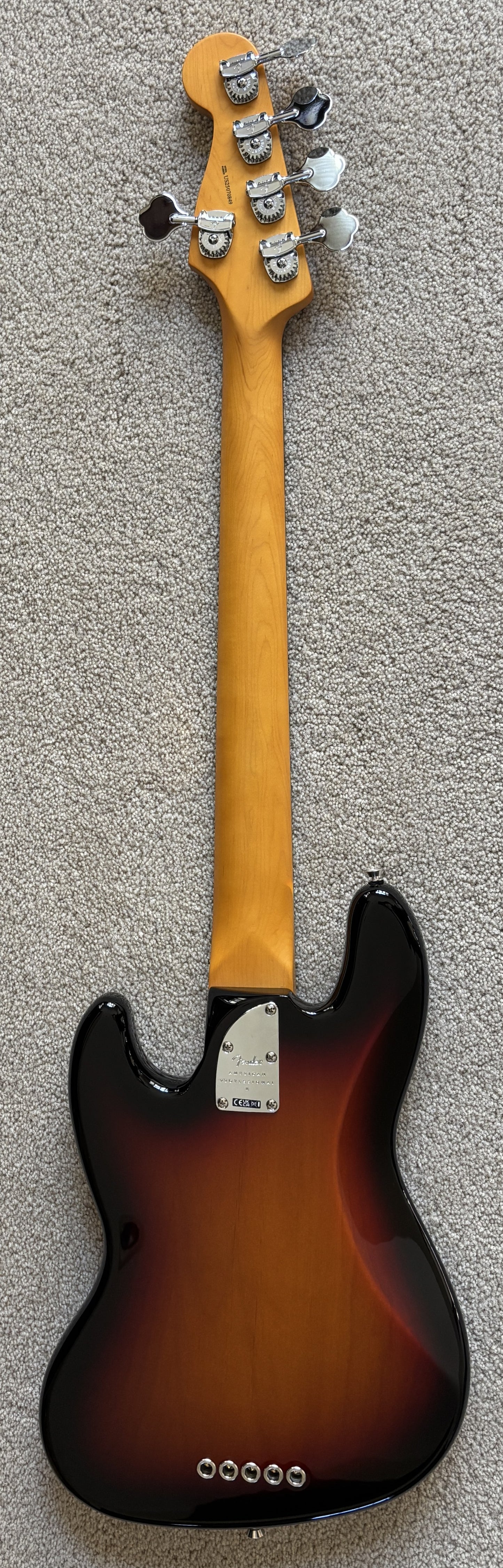Fender American Professional II Jazz Bass V Guitar, 3-Color Sunburst, Deluxe Molded Hardshell Case