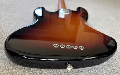 Fender American Professional II Jazz Bass V Guitar, 3-Color Sunburst, Deluxe Molded Hardshell Case