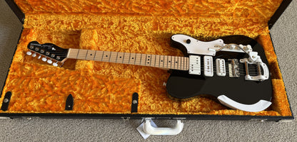 Fender Jack White Triplecaster Telecaster Electric Guitar, Original Hard Shell Case