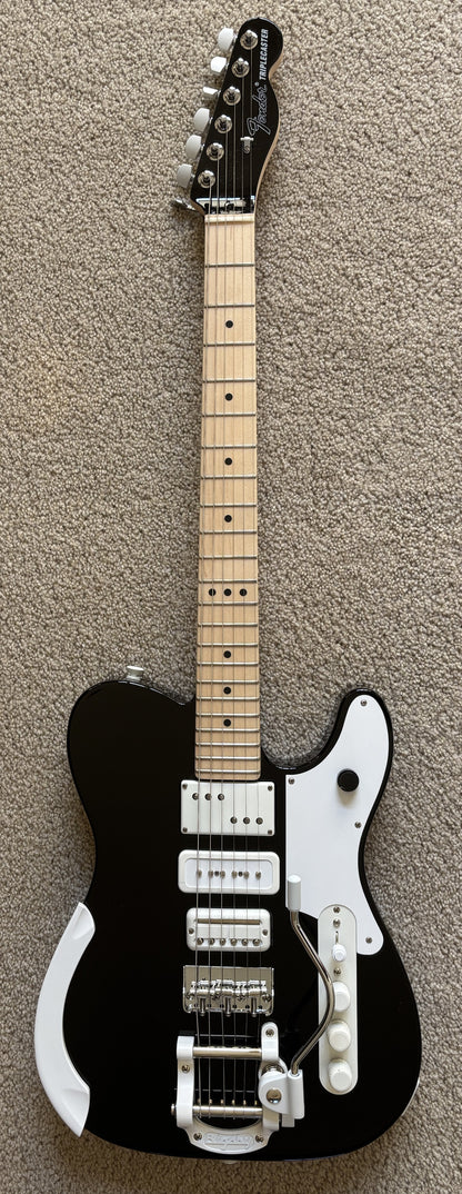 Fender Jack White Triplecaster Telecaster Electric Guitar, Original Hard Shell Case