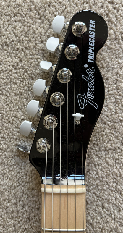 Fender Jack White Triplecaster Telecaster Electric Guitar, Original Hard Shell Case