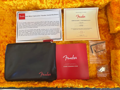 Fender Jack White Triplecaster Telecaster Electric Guitar, Original Hard Shell Case