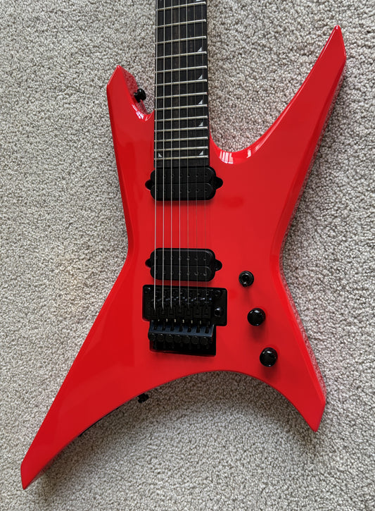 Jackson Pro Series Signature Dave Davidson Warrior WR7 Electric Guitar, Ferrari Red, Gig Bag