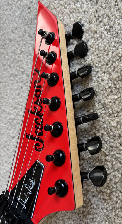 Jackson Pro Series Signature Dave Davidson Warrior WR7 Electric Guitar, Ferrari Red, Gig Bag