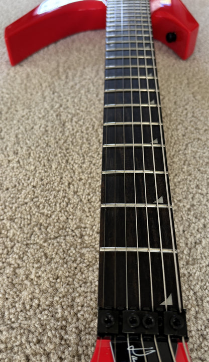 Jackson Pro Series Signature Dave Davidson Warrior WR7 Electric Guitar, Ferrari Red, Gig Bag