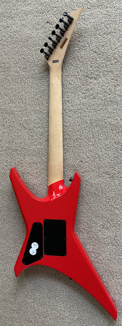 Jackson Pro Series Signature Dave Davidson Warrior WR7 Electric Guitar, Ferrari Red, Gig Bag
