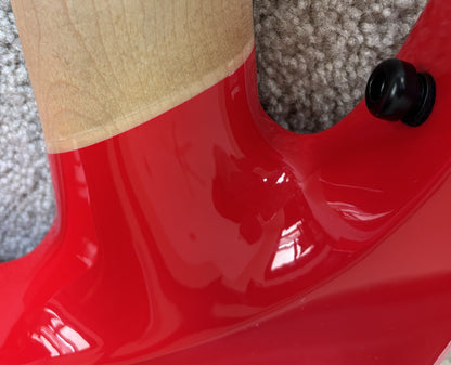 Jackson Pro Series Signature Dave Davidson Warrior WR7 Electric Guitar, Ferrari Red, Gig Bag