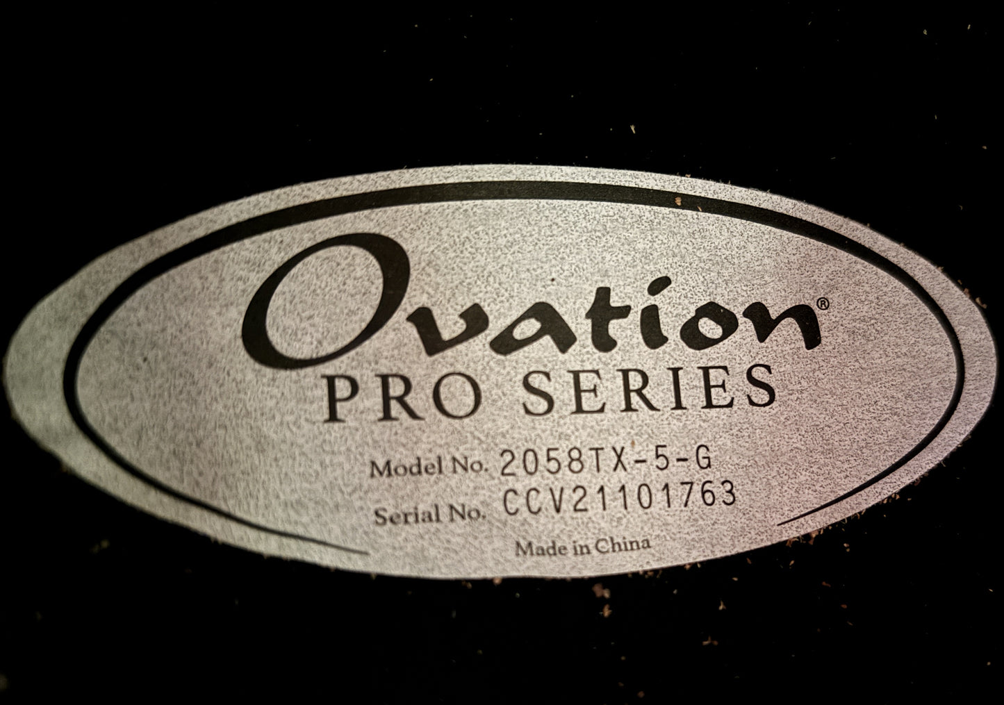 Ovation 2058TX-5-G E-Acoustic Guitar Elite TX Deep Contour Cutaway 12-string, Black Textured