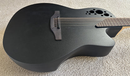 Ovation 2058TX-5-G E-Acoustic Guitar Elite TX Deep Contour Cutaway 12-string, Black Textured