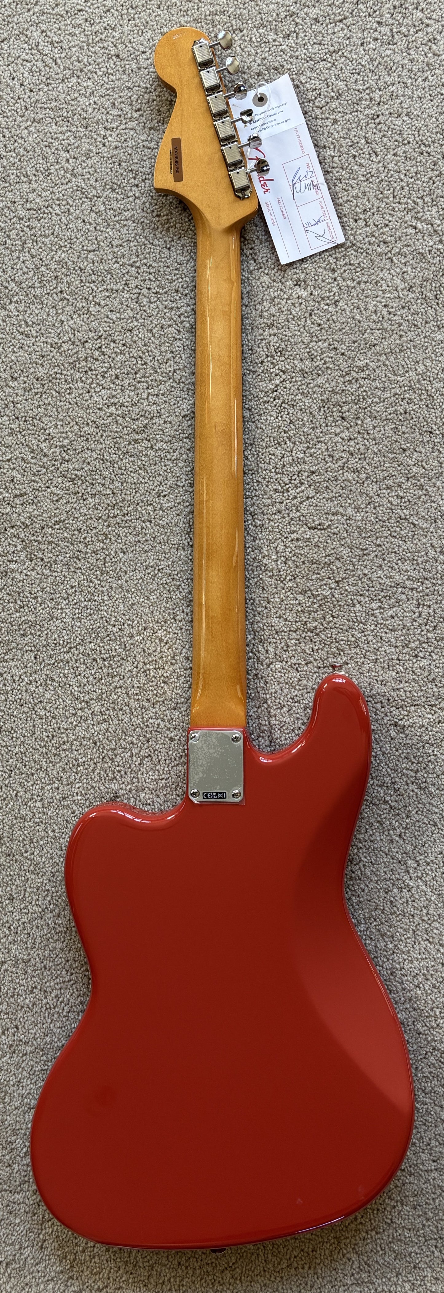 Fender Vintera II '60s Bass VI Electric Guitar, Fiesta Red, Fender Gig Bag