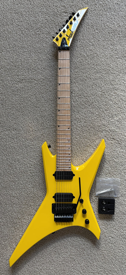 Jackson Pro Series Signature Dave Davidson Warrior WR7 MAH Electric Guitar, Ferrari Yellow, Gig Bag