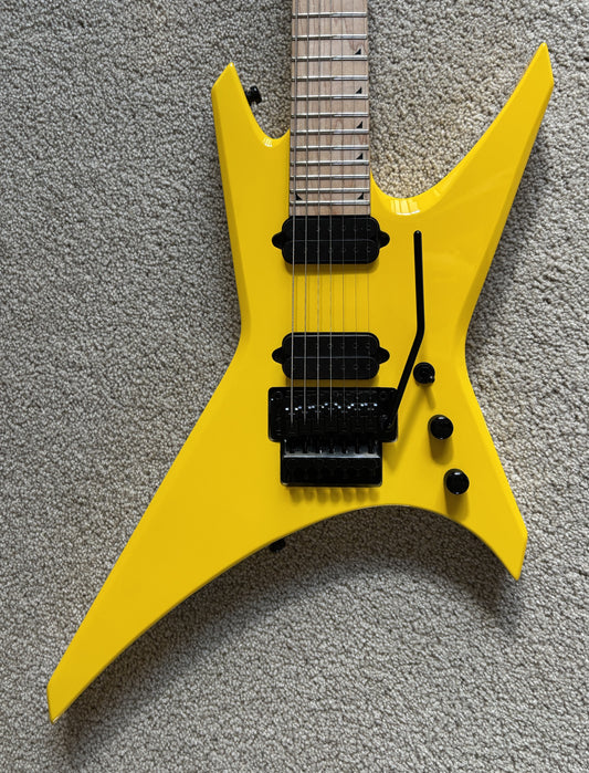 Jackson Pro Series Signature Dave Davidson Warrior WR7 MAH Electric Guitar, Ferrari Yellow, Gig Bag