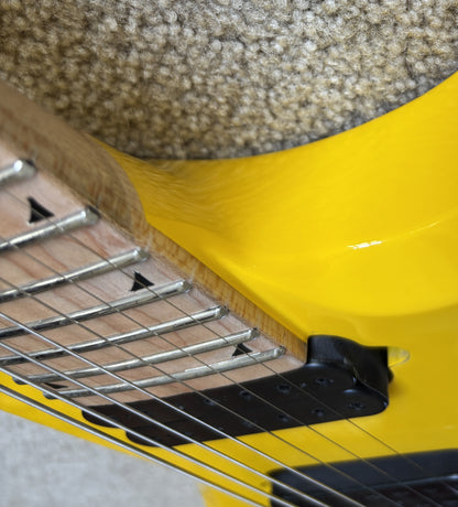 Jackson Pro Series Signature Dave Davidson Warrior WR7 MAH Electric Guitar, Ferrari Yellow, Gig Bag