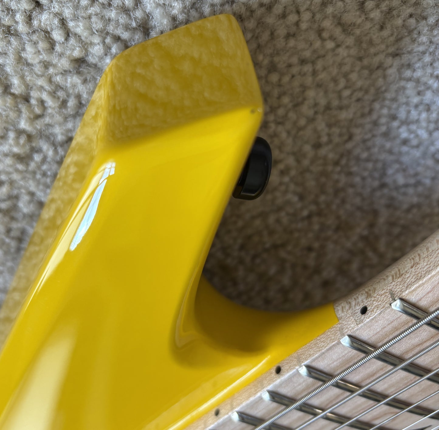 Jackson Pro Series Signature Dave Davidson Warrior WR7 MAH Electric Guitar, Ferrari Yellow, Gig Bag