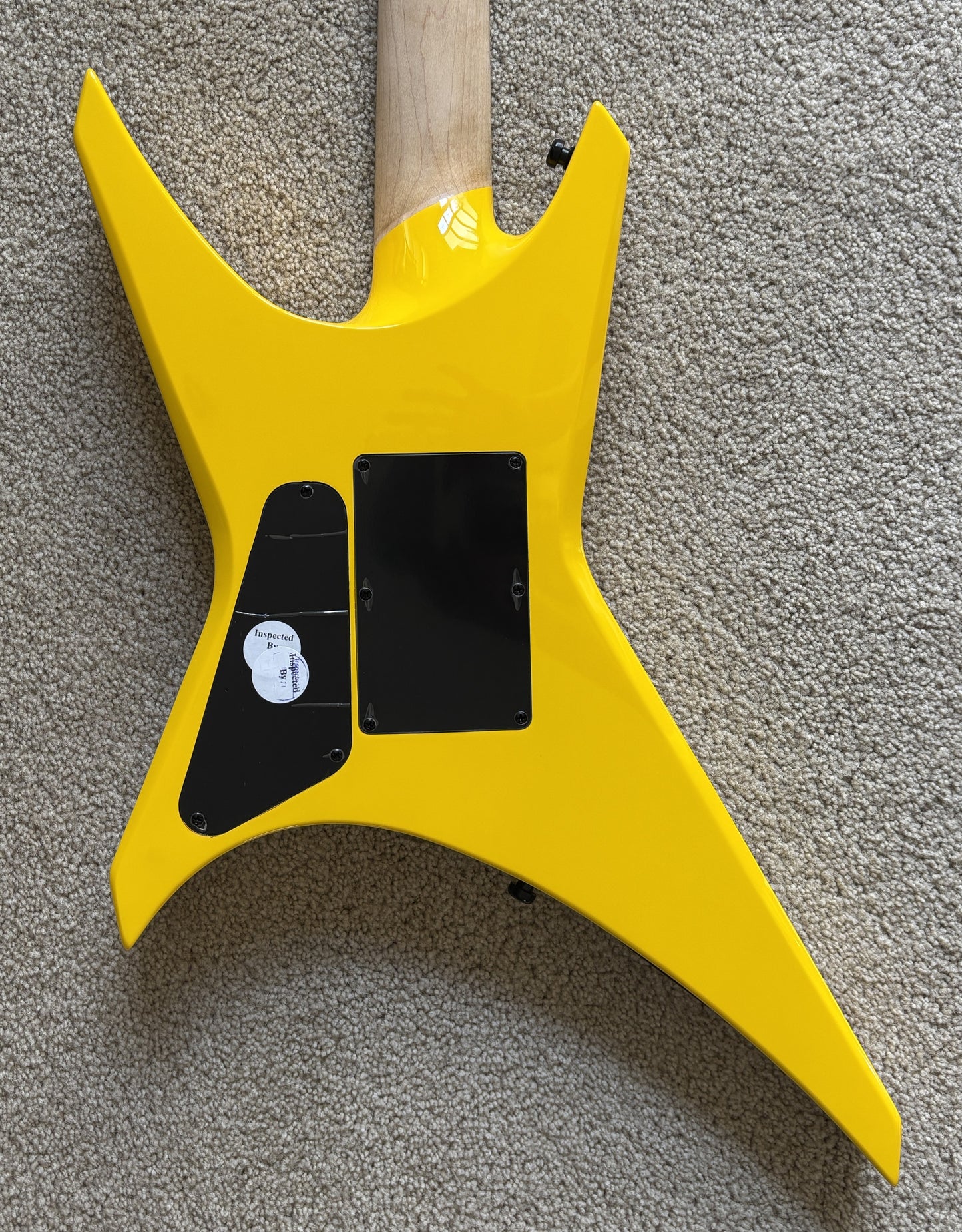 Jackson Pro Series Signature Dave Davidson Warrior WR7 MAH Electric Guitar, Ferrari Yellow, Gig Bag