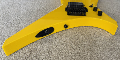 Jackson Pro Series Signature Dave Davidson Warrior WR7 MAH Electric Guitar, Ferrari Yellow, Gig Bag