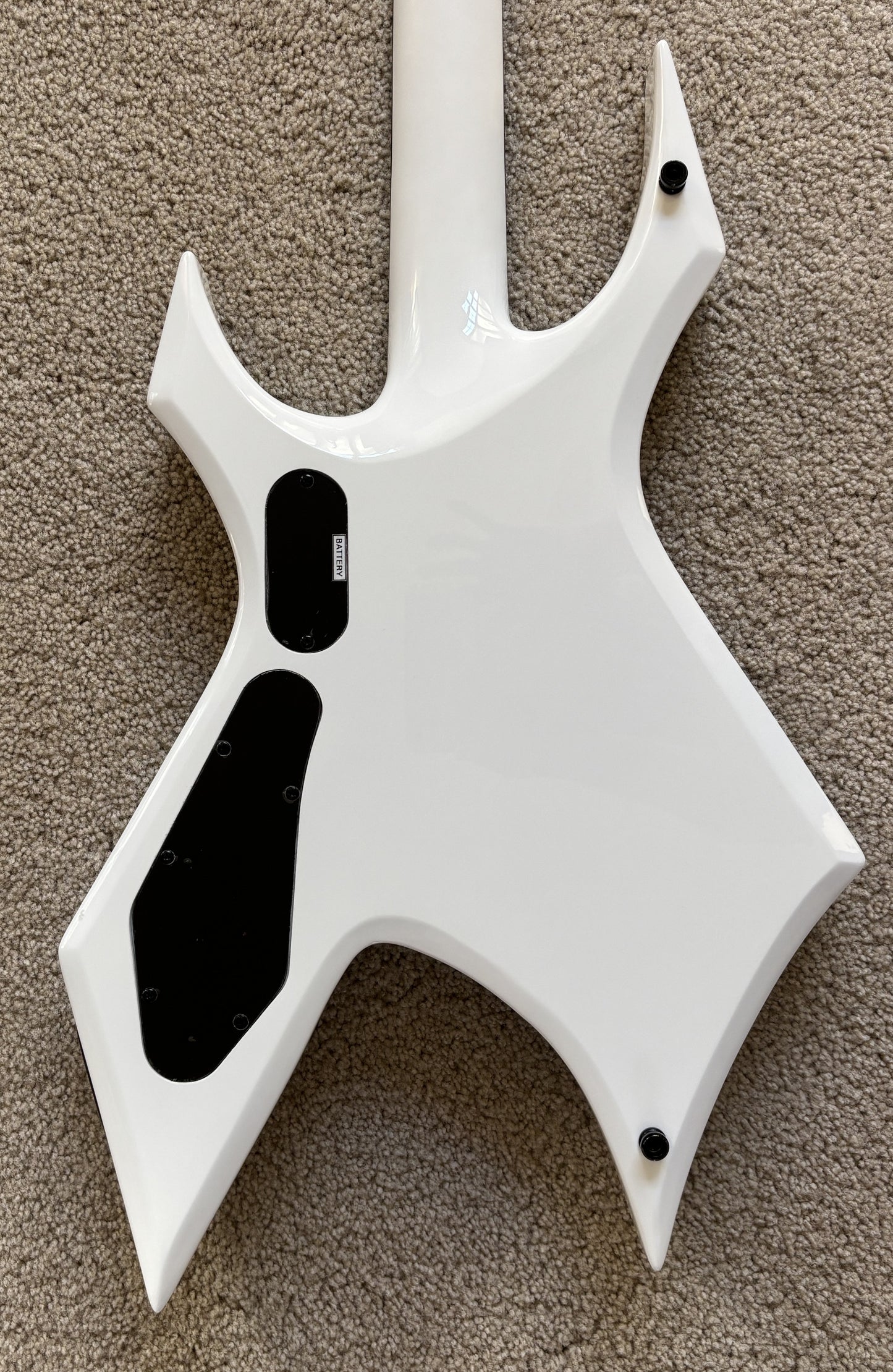 B.C.Rich Warlock Prophecy Electric Guitar, Quad Bridge, Matte White, New Jackson Gig Bag