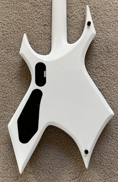 B.C.Rich Warlock Prophecy Electric Guitar, Quad Bridge, Matte White, New Jackson Gig Bag