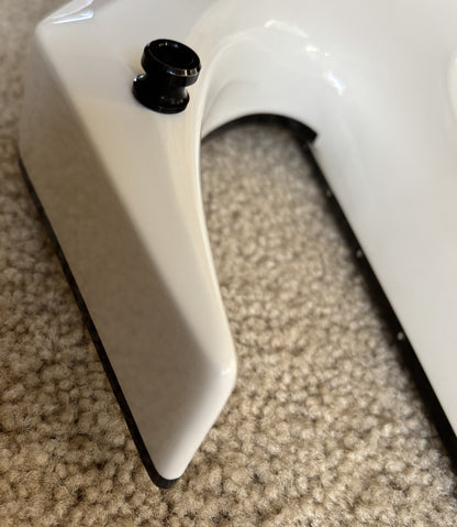 B.C.Rich Warlock Prophecy Electric Guitar, Quad Bridge, Matte White, New Jackson Gig Bag