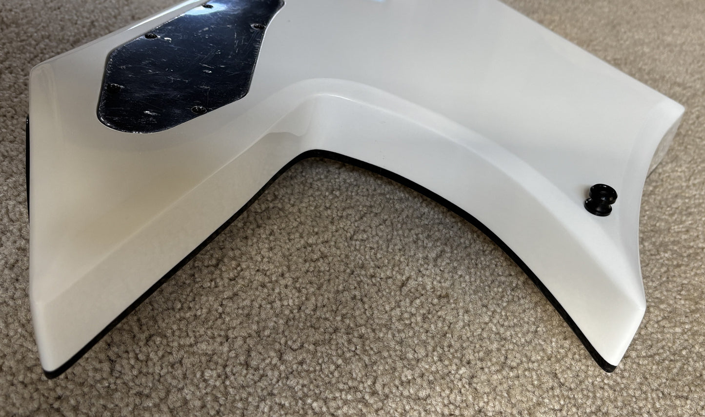 B.C.Rich Warlock Prophecy Electric Guitar, Quad Bridge, Matte White, New Jackson Gig Bag