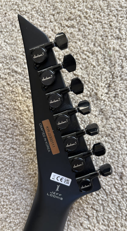 Jackson Pro Series Signature Jeff Loomis Soloist SL7 Electric Guitar, Satin Black, Hard Shell Case