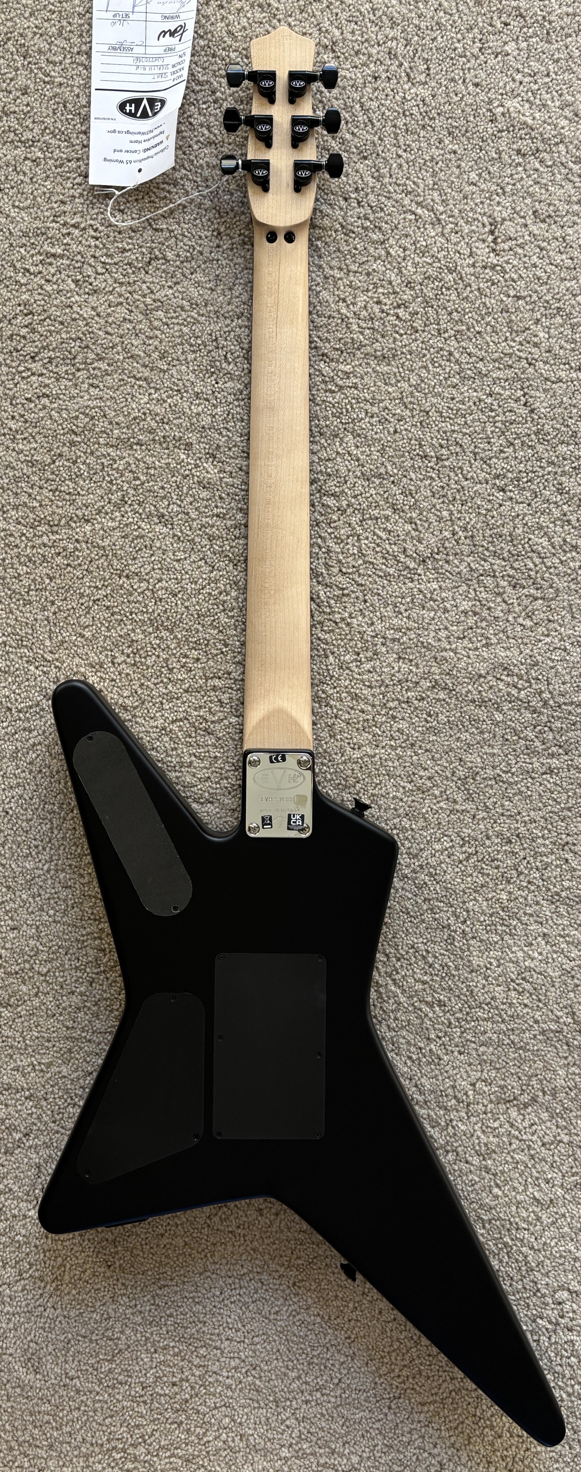 EVH Limited Edition Star Electric Guitar, Stealth Black, Gig Bag