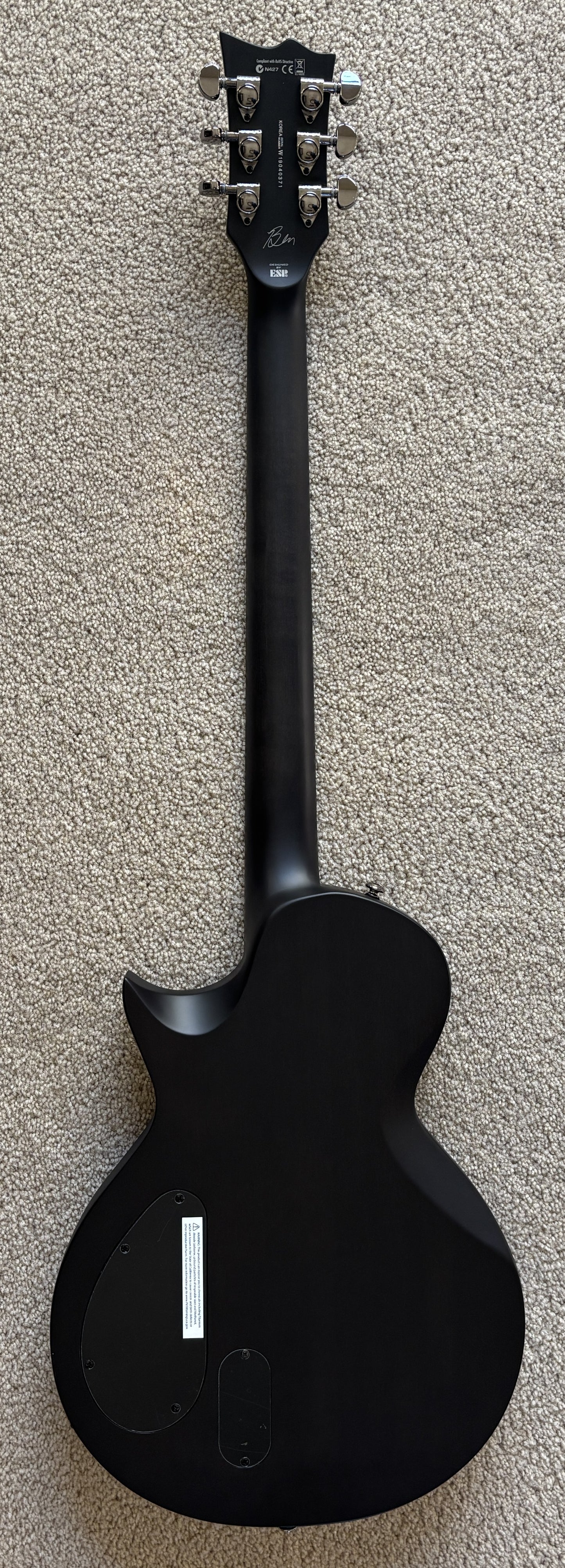 ESP LTD BB-600B Baritone Electric Guitar, See Thru Black Sunburst Satin